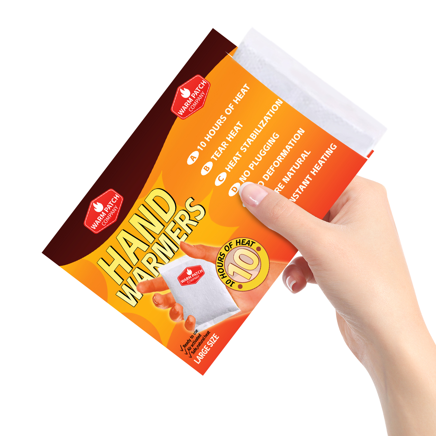 How to determine the positioning of the hand warmers?